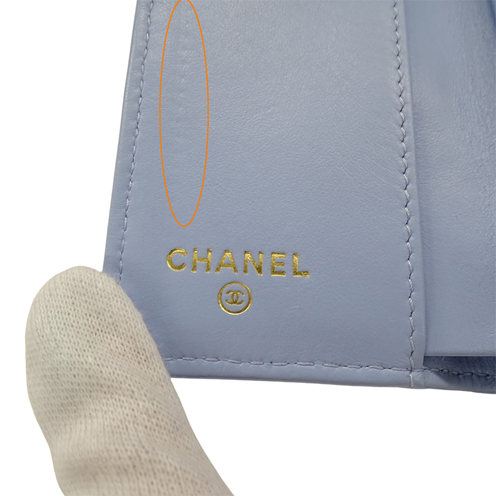 CHANEL Authentic Blue Caviar Leather Wallet - Picture 16 of 16